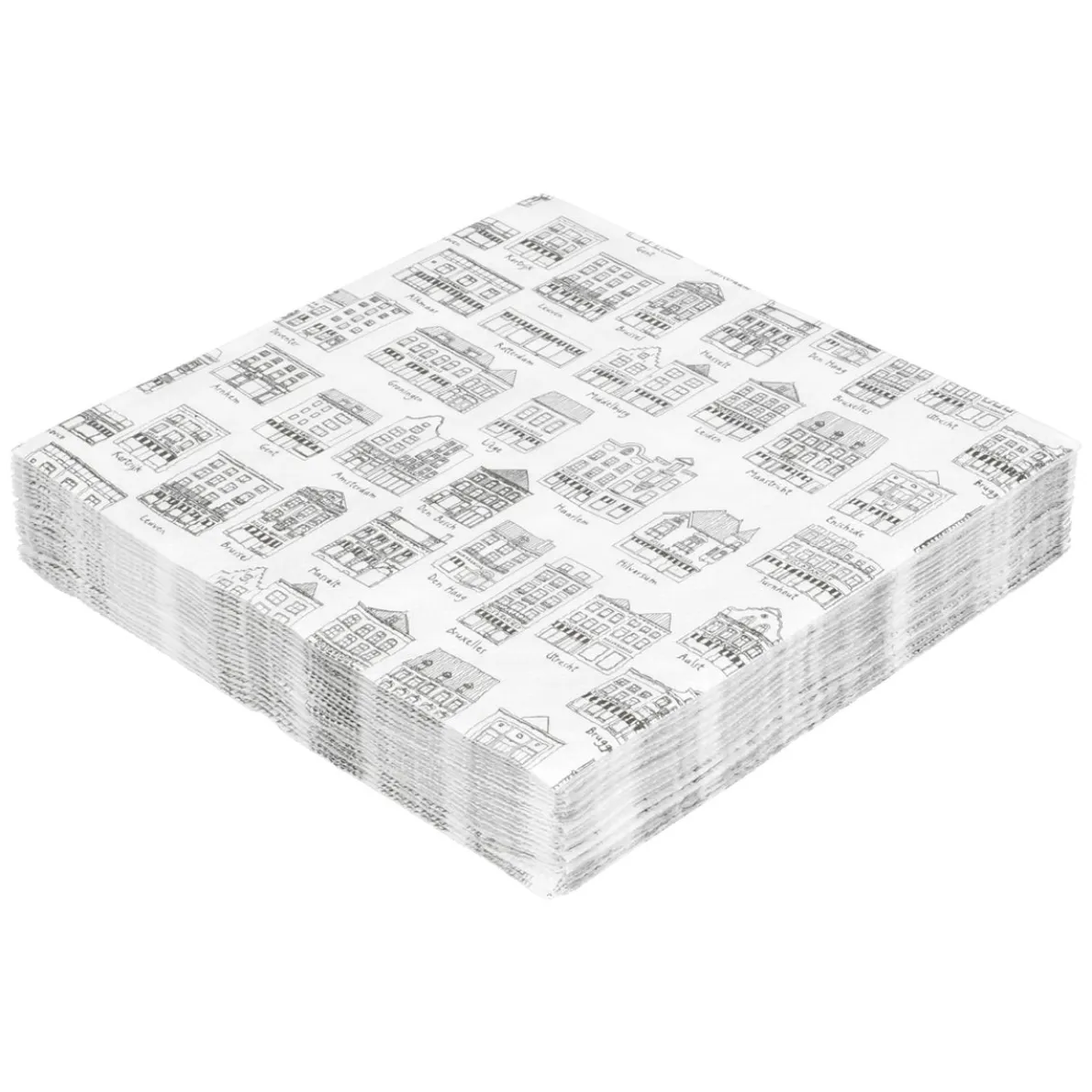 Servetten, papier, geveltjes, 33 x 33 cm, 20 stuks