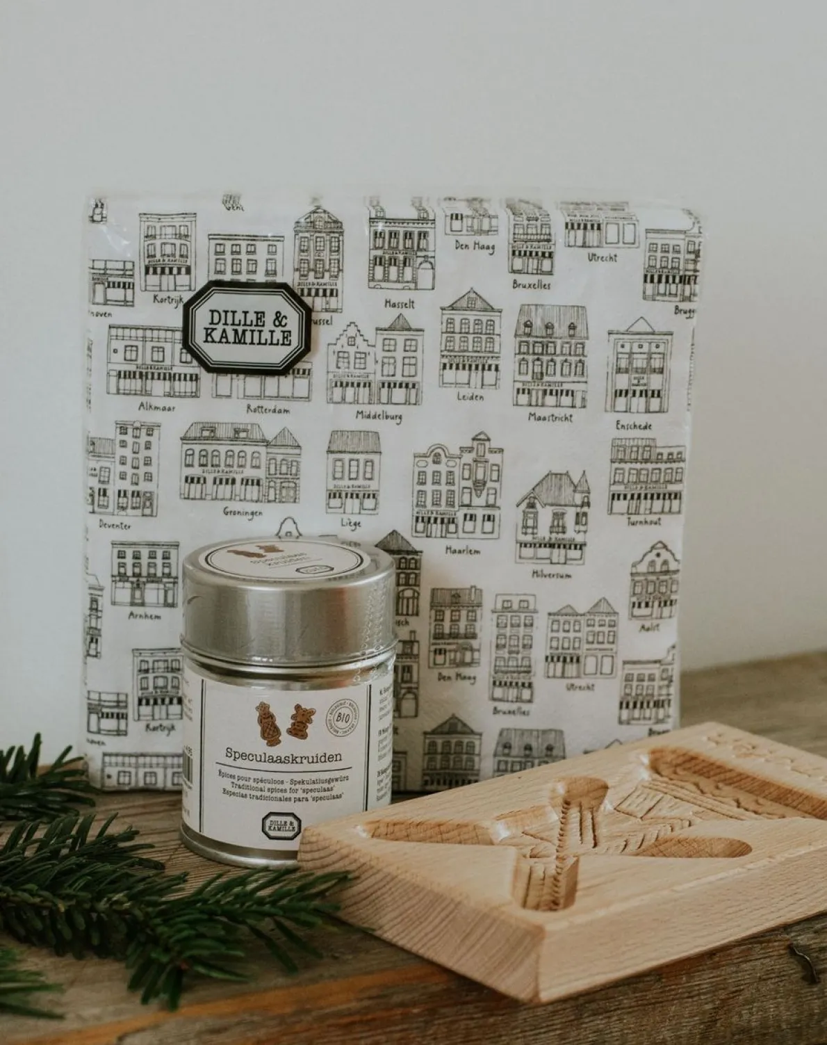 Servetten, papier, geveltjes, 33 x 33 cm, 20 stuks