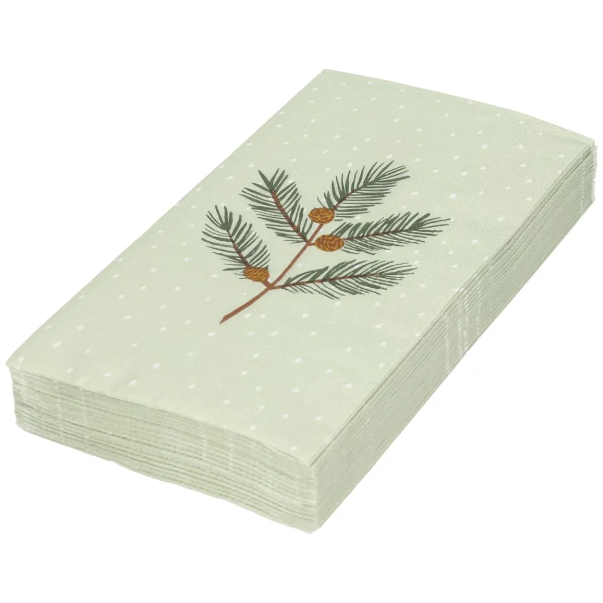 Servetten, papier, kerstgroen, 43x33 cm, 20 stuks