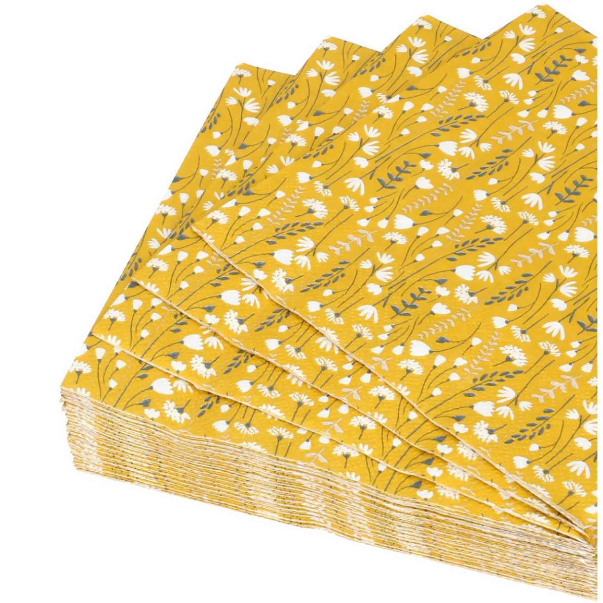 Servetten, papier, veldbloemen, 33 x 33 cm, 20 stuks