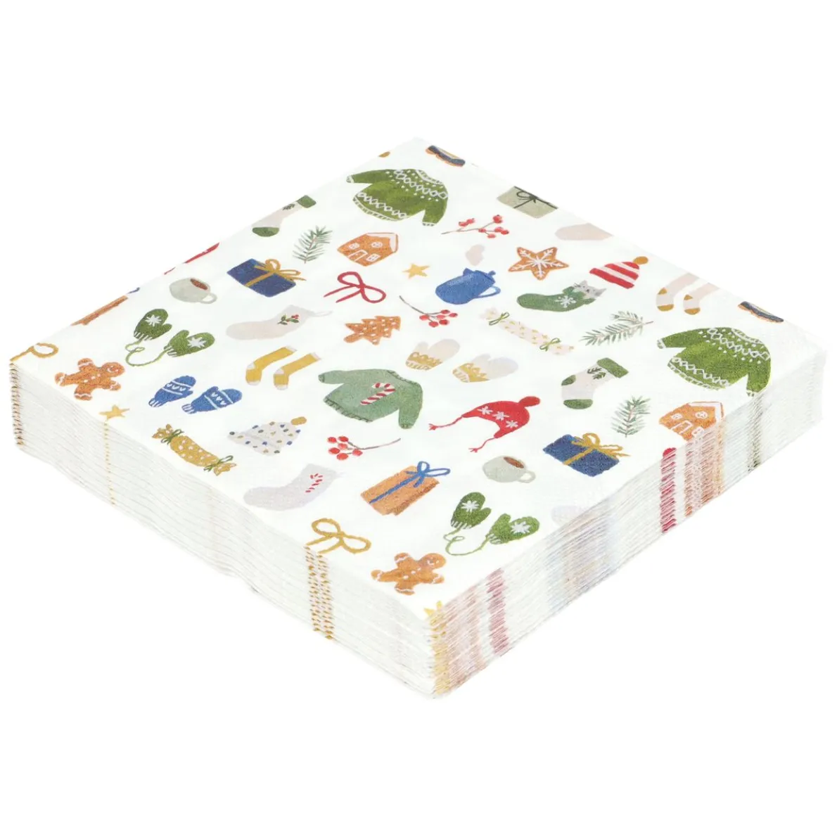 Servetten, papier, winteraccessoires, 33 x33 cm, 20 stuks