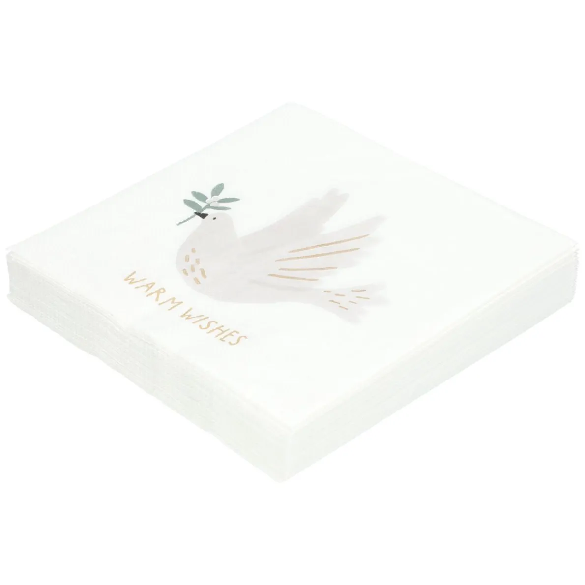 Servetten, vredesduif, papier, 20 stuks, 33 x 33 cm