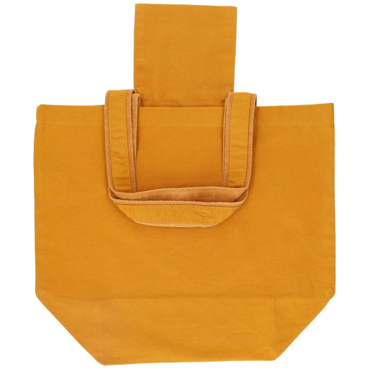 Shopper, bio-katoen, honinggeel, 45 x 37 x 19 cm