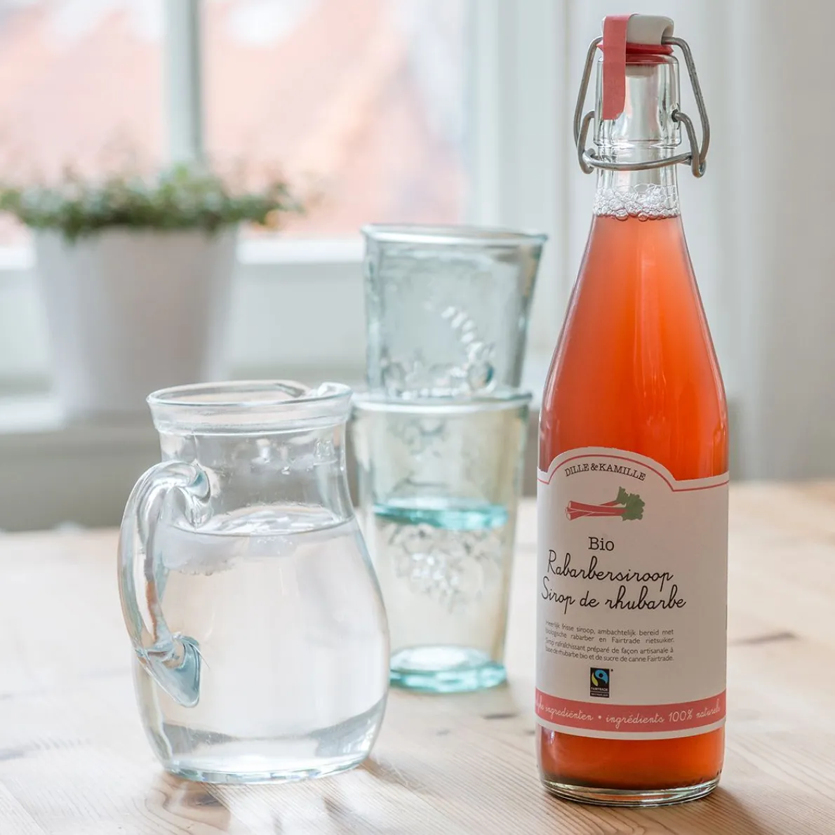 Siroop, rabarber, biologisch, 500 ml