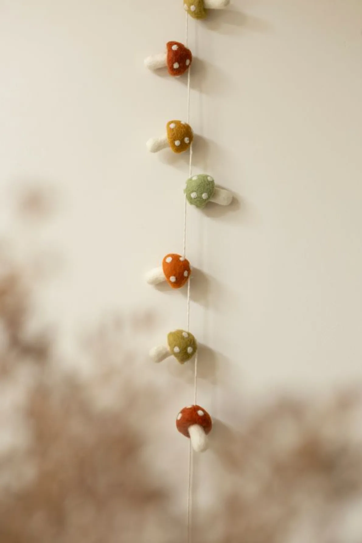 Slinger, paddenstoelen, vilt, ca. 150 cm