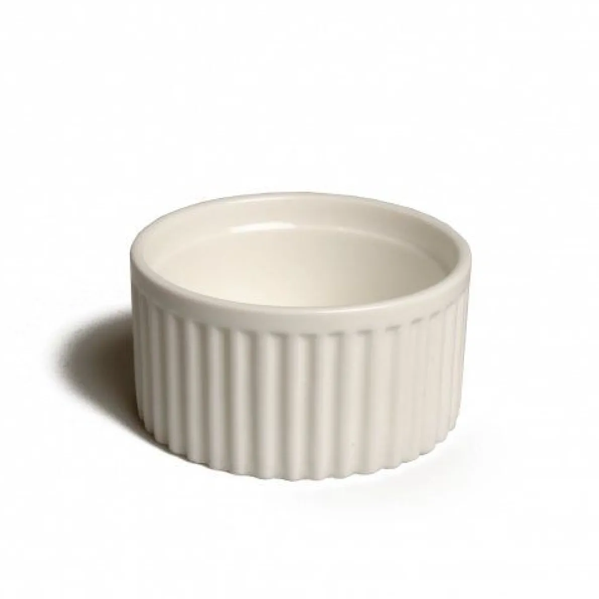 Souffléschaaltje/ ramekin, porselein, Ø 8 cm