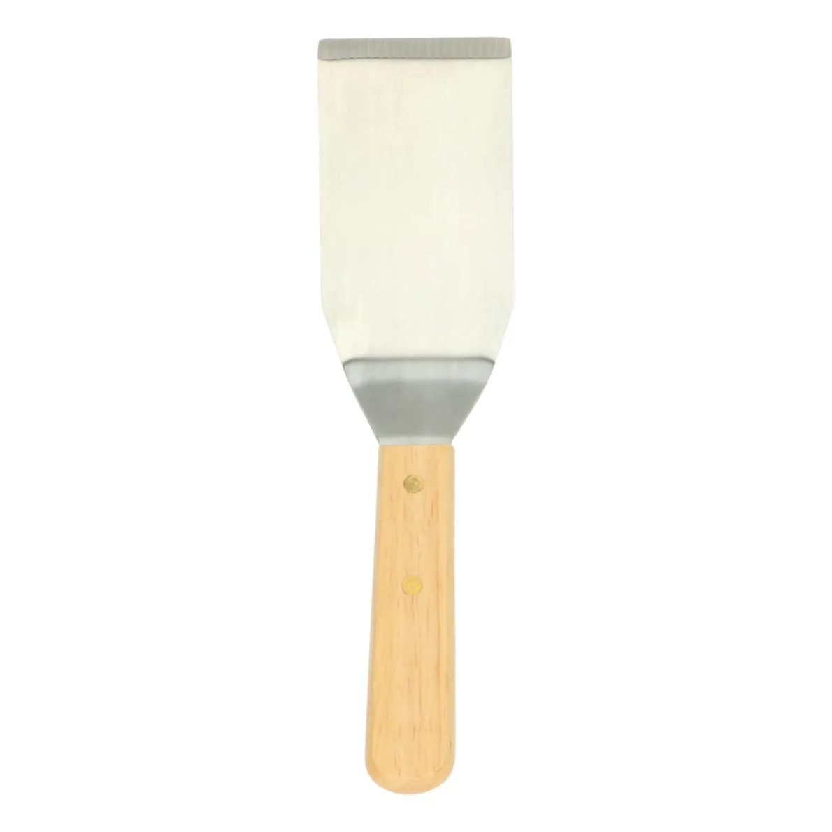 Spatel, rubberhout en rvs