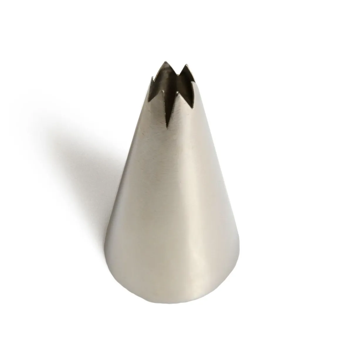 Spuitmondje met gekartelde opening, klein, roestvrij staal