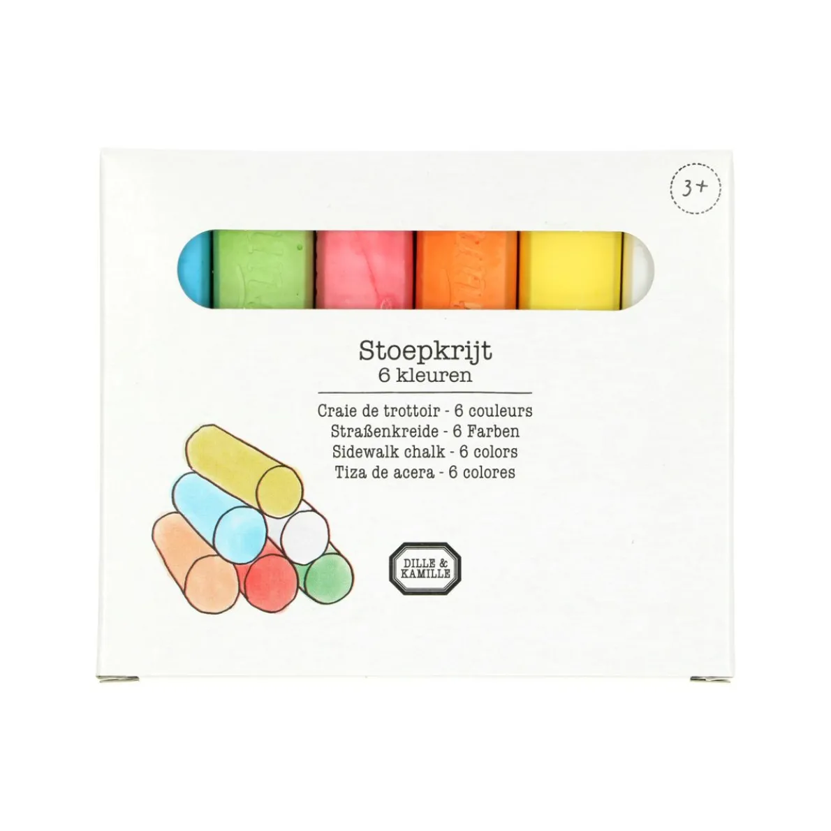 Stoepkrijt, 6 stuks