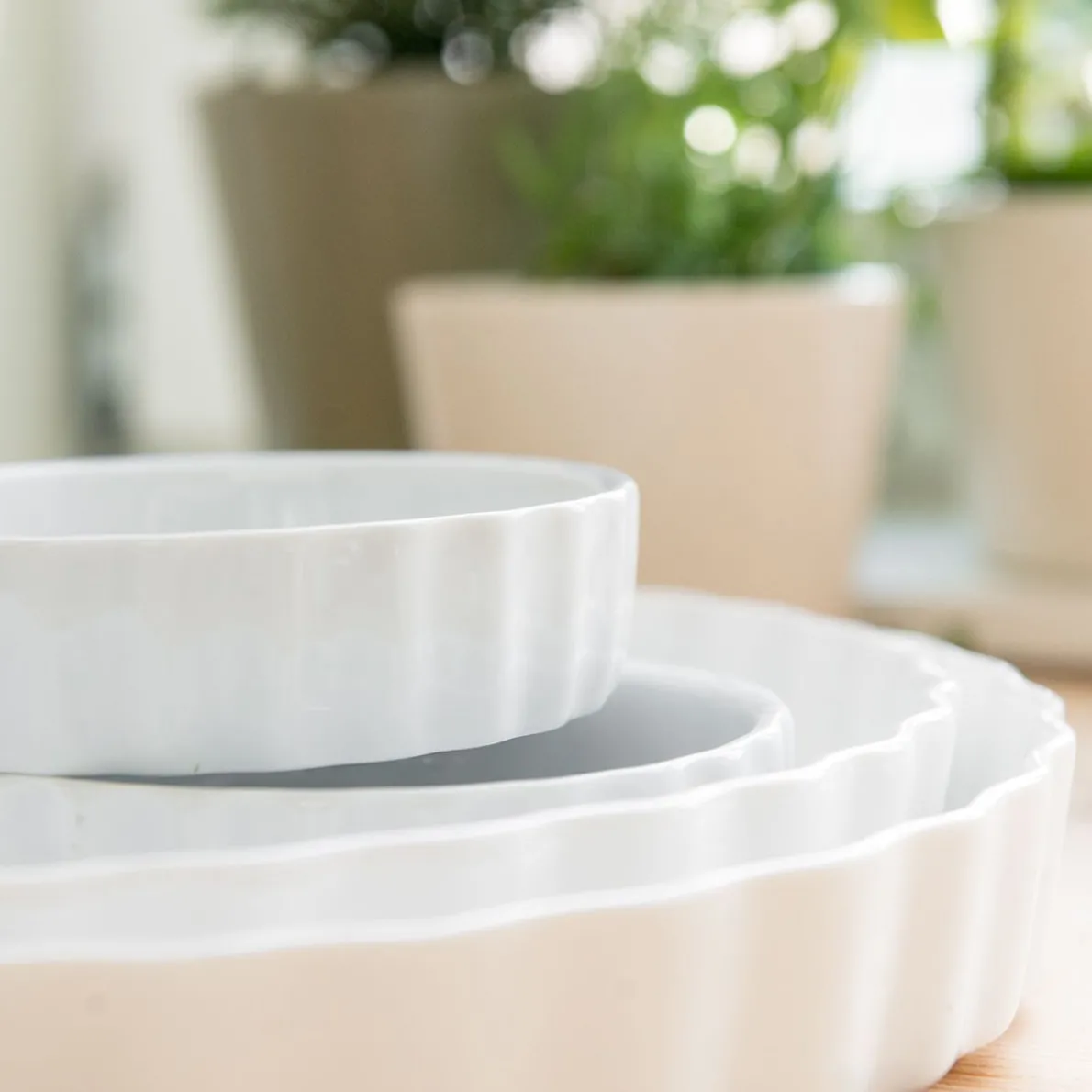 Taart-/ quichevorm, porselein, Ø 27 cm