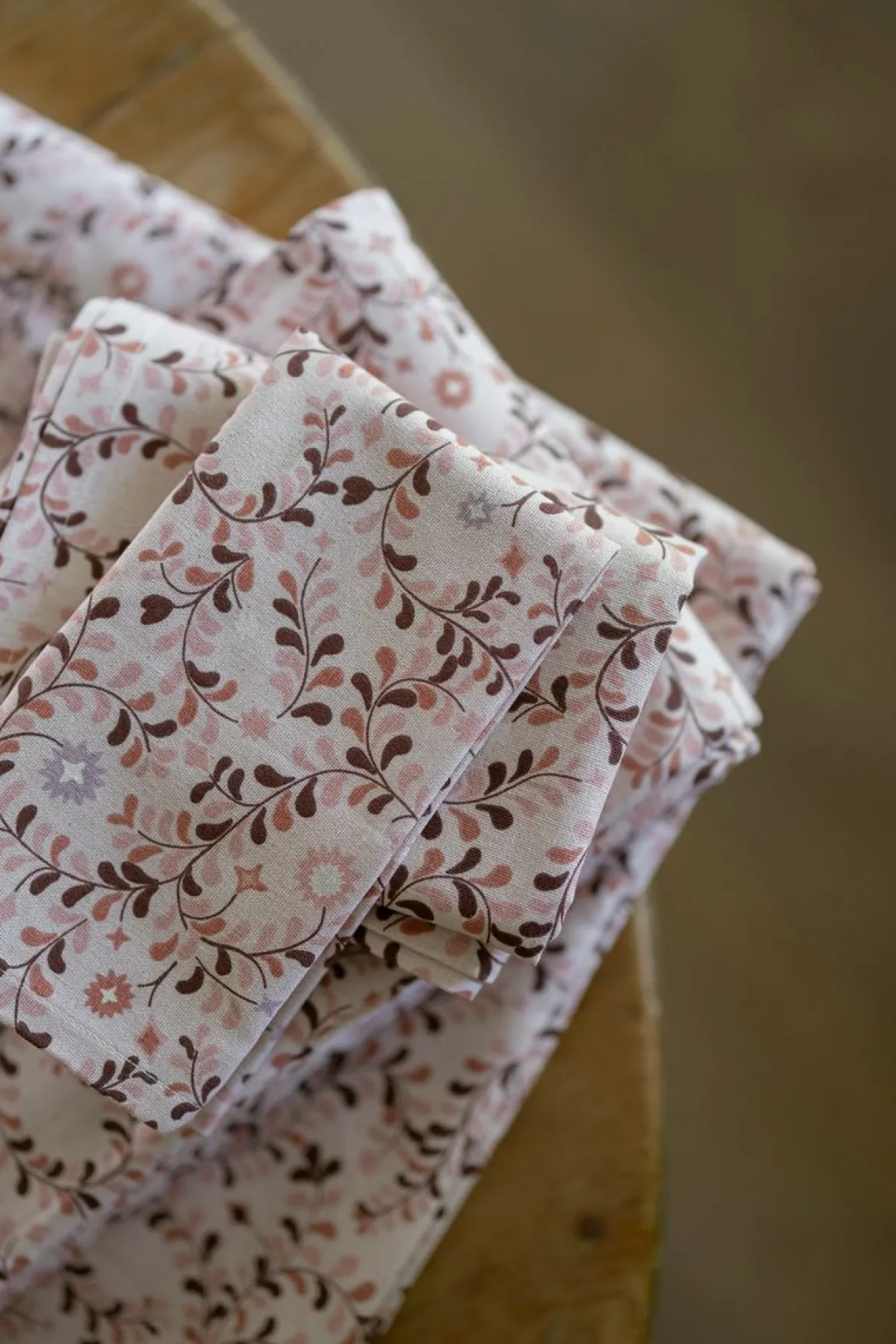 Tafelkleed extra lang, GOTS bio-katoen, guirlande, 145 x 300 cm