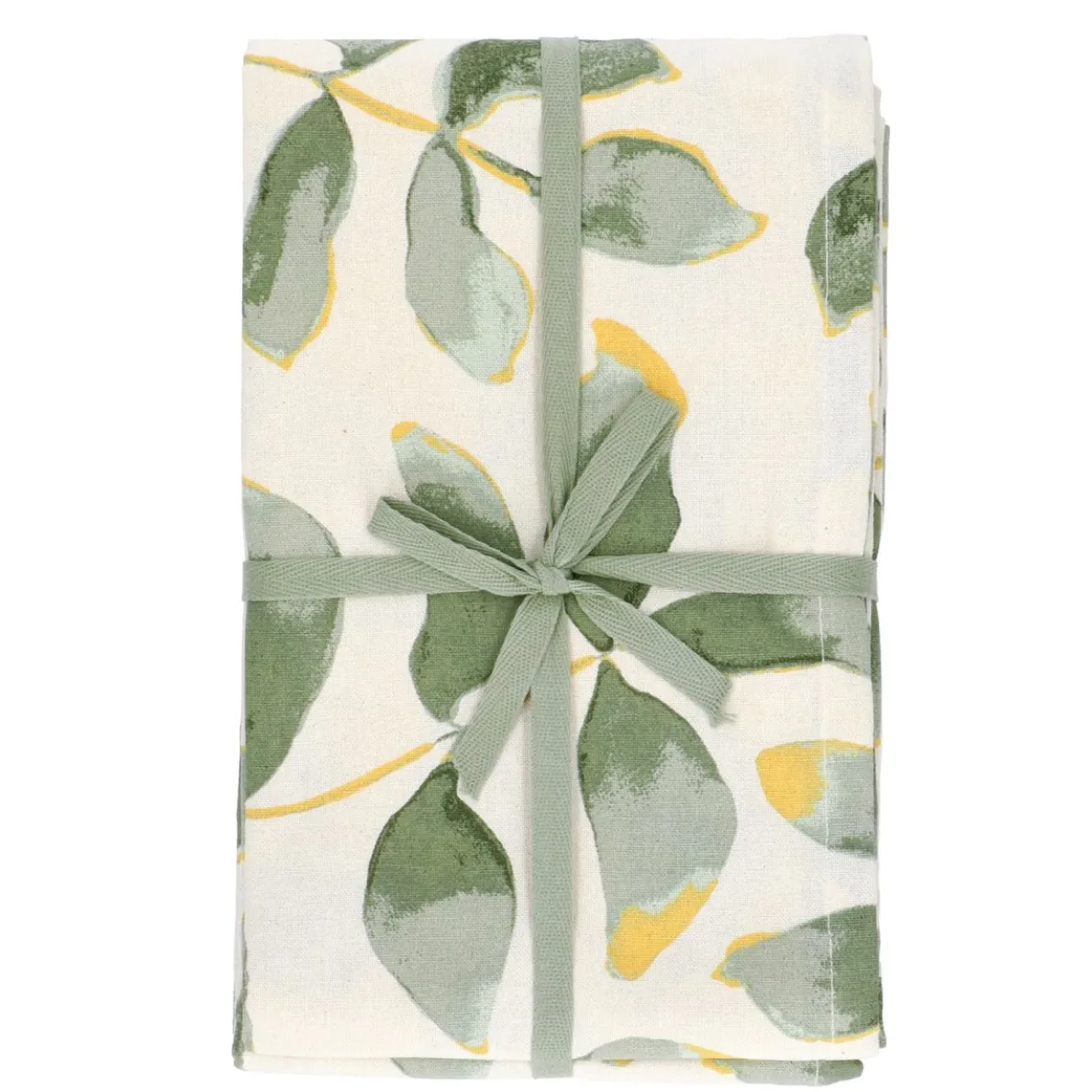 Tafelkleed, GOTS bio-katoen, silhouet blad, Ø 180 CM