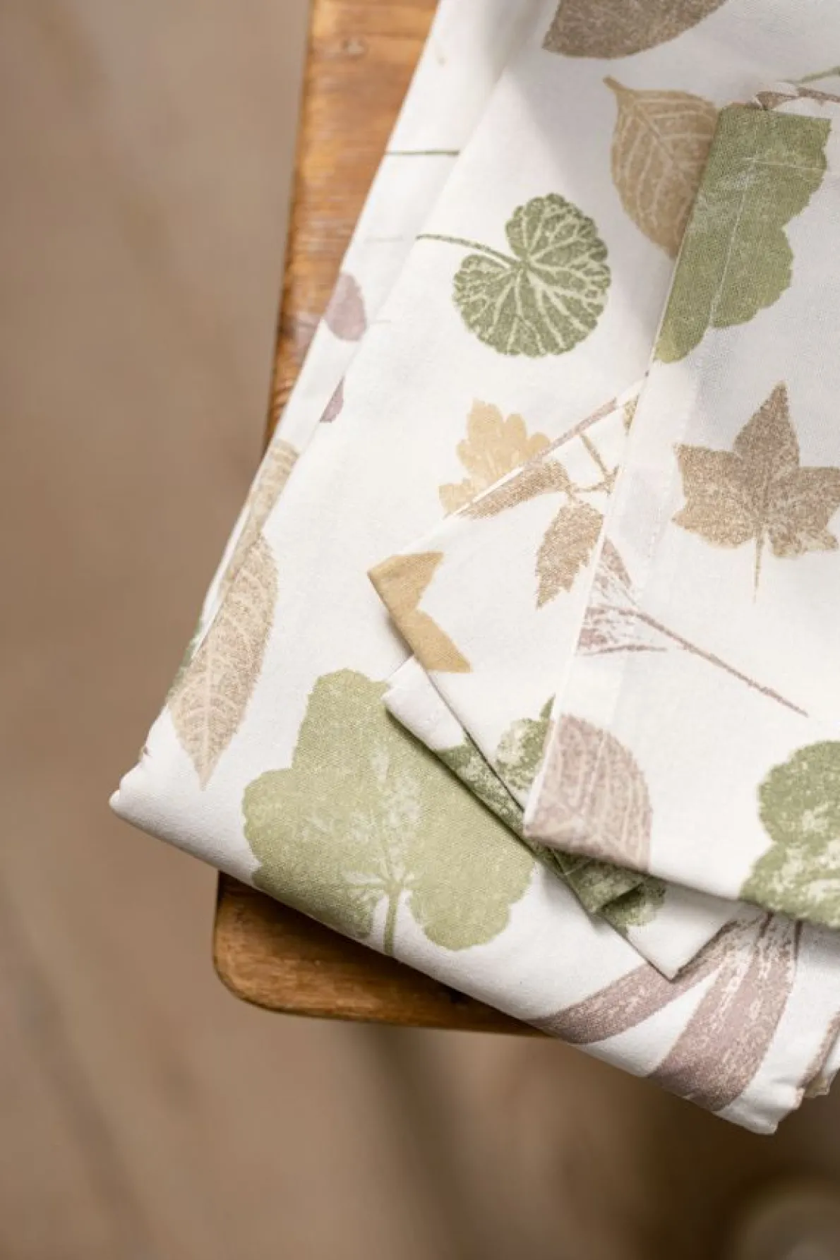 Tafelkleed, GOTS bio-katoen, tuinblad, 145 x 300 cm