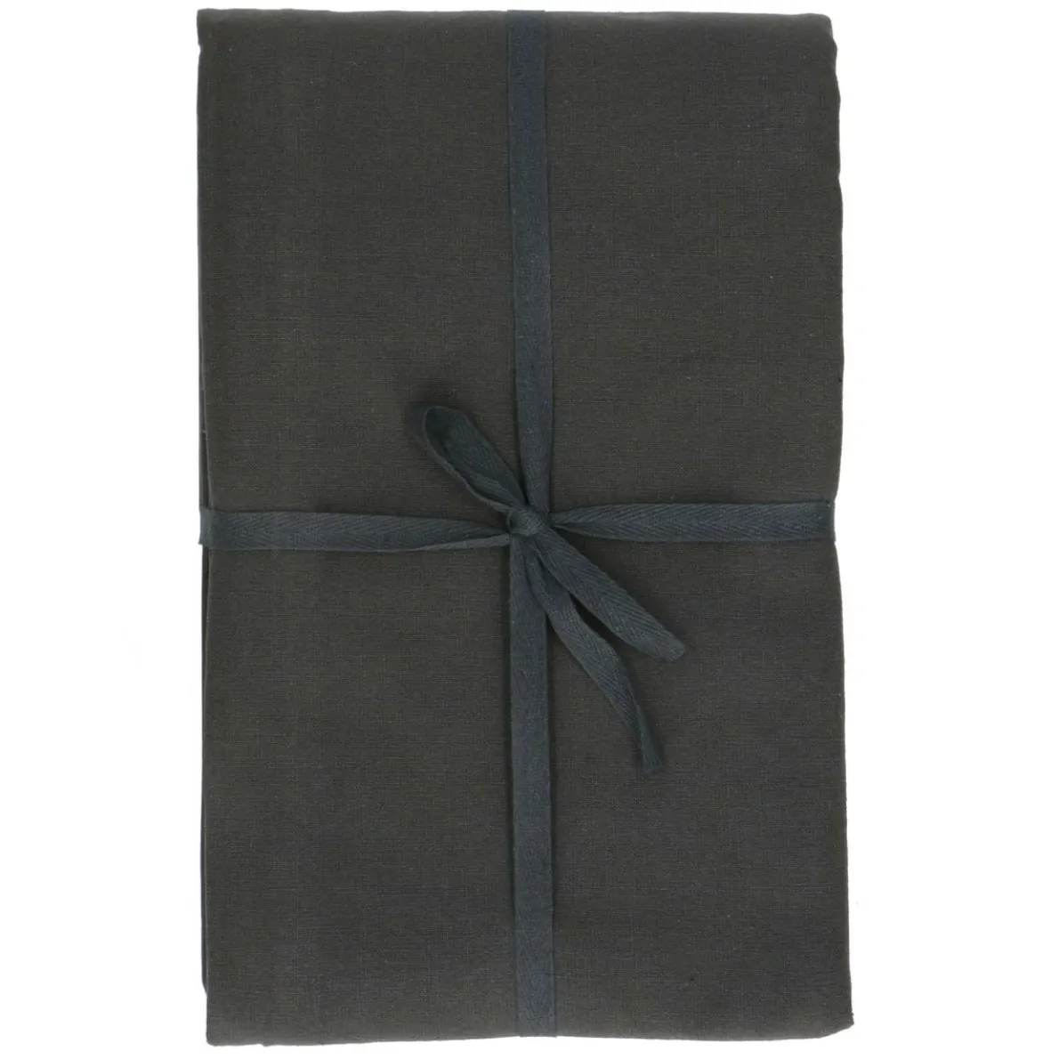 Tafelkleed rond, GOTS bio-katoen, donkergrijs, Ø 180 cm