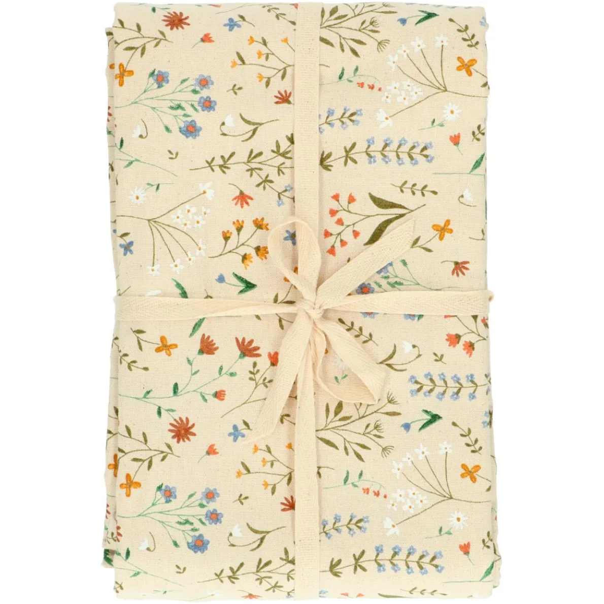 Tafelkleed rond, GOTS bio-katoen, veldbloemen, Ø 180 cm