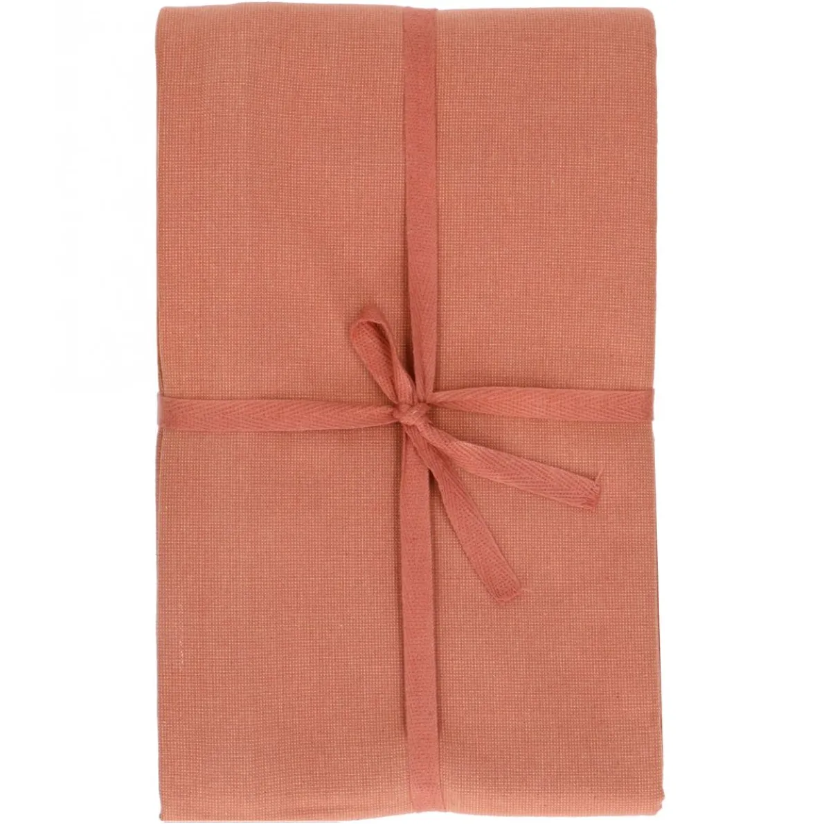 Tafelkleed rond, GOTS bio-katoen, roestbruin, Ø 180 cm