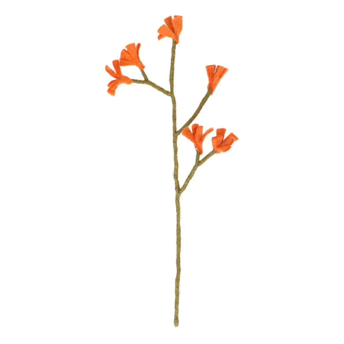 tak kangoeroepootje, vilt, oranje, ca. 37 cm