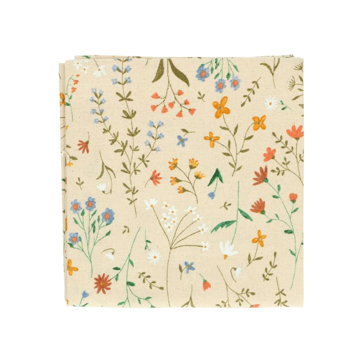 Theedoek, bio-katoen, veldbloemen, 50 x 70 cm