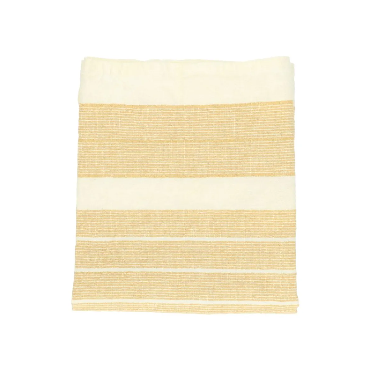 Theedoek, linnen/katoen, streep geel 50 x 70 cm