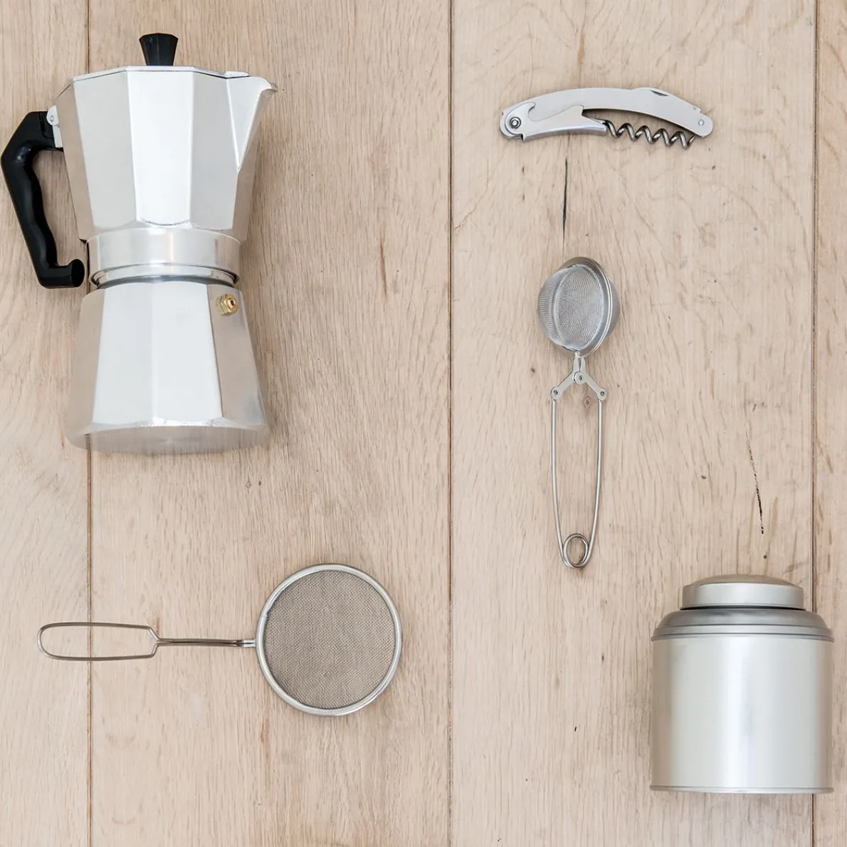 Thee-ei knijper, netje, roestvrij staal