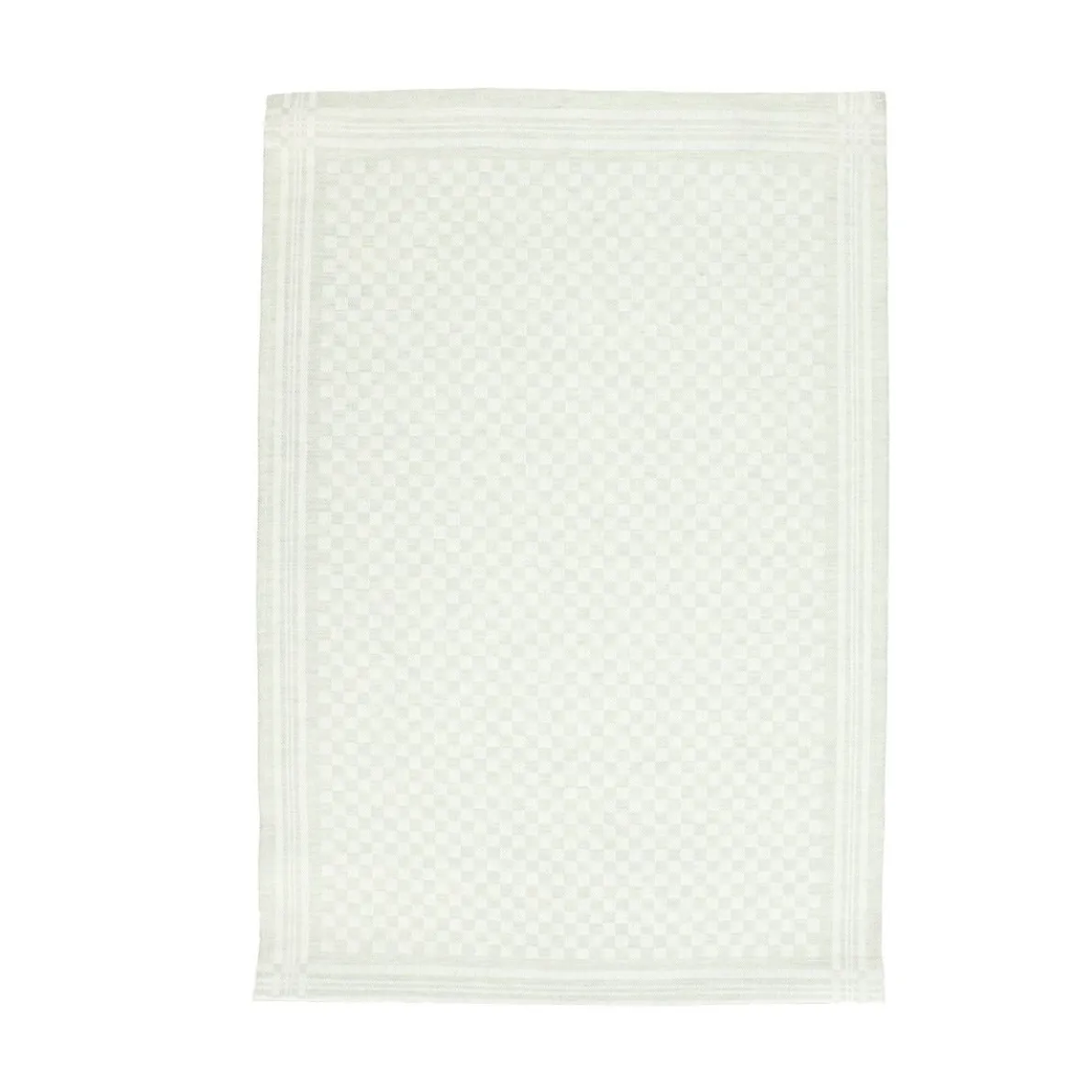 Thee-/glazendoek, linnen & katoen, groen/wit geruit