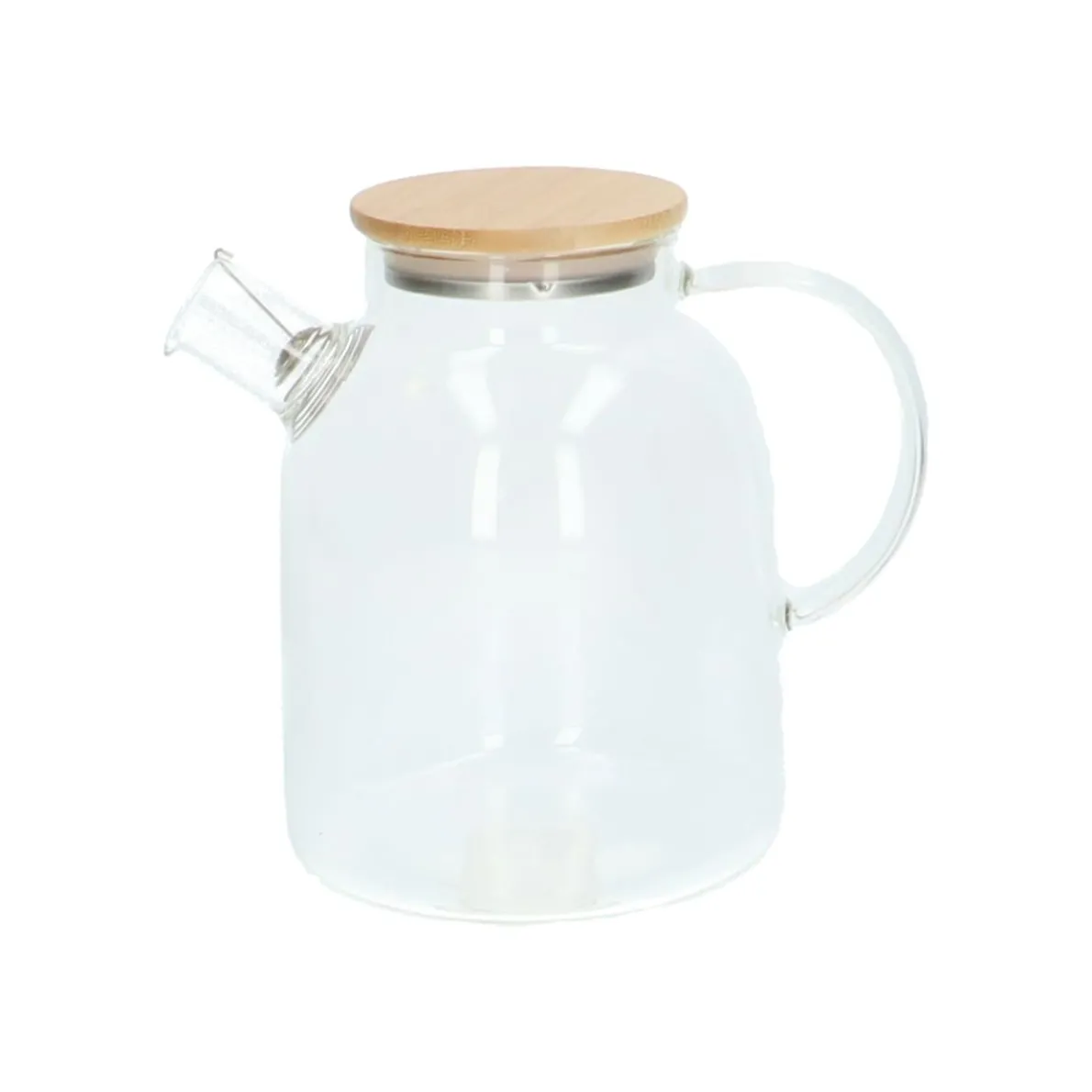 Theepot met bamboe deksel, glas, 1.6 l