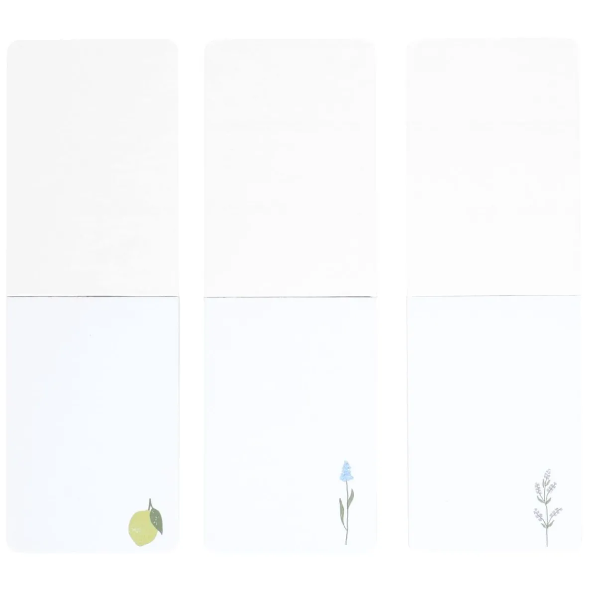 To do-blokje, citroen, margriet en veldbloemen, set van 3, 12 x 8 cm