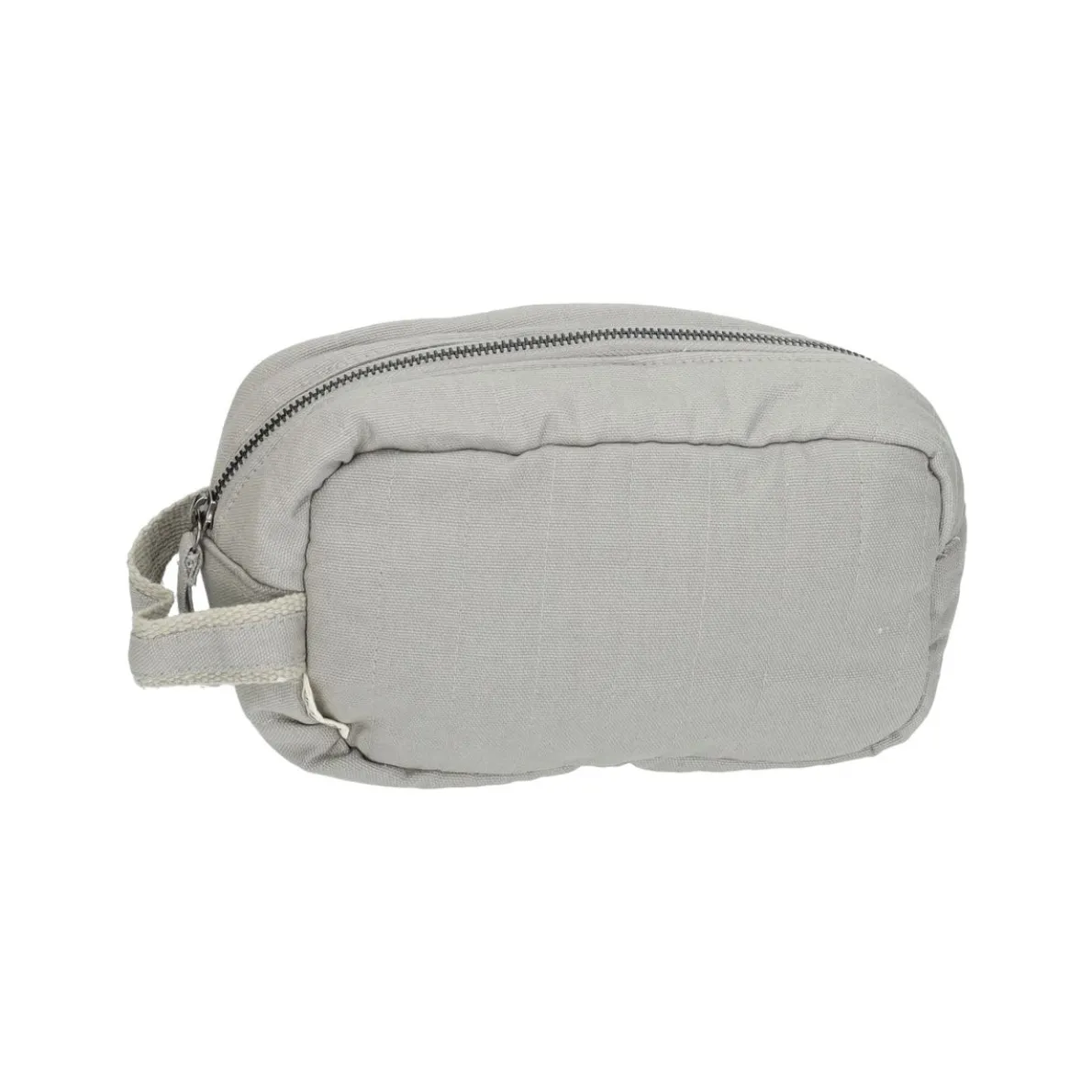 Toilettas middel, biologisch katoen, grijsblauw 20 x 12 x 9 cm