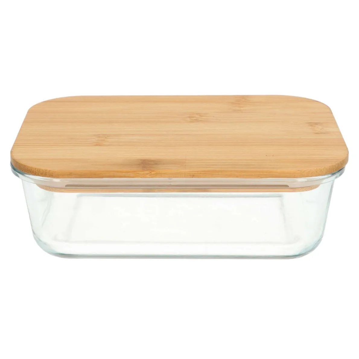 Vershoudschaal, glas en bamboe, 730 ml