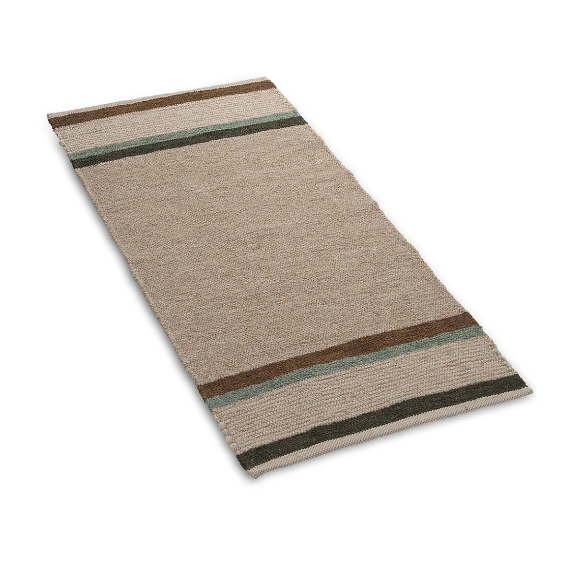 Vloerkleed, gerecycled katoen, streep multicolor, 70 x 150 cm