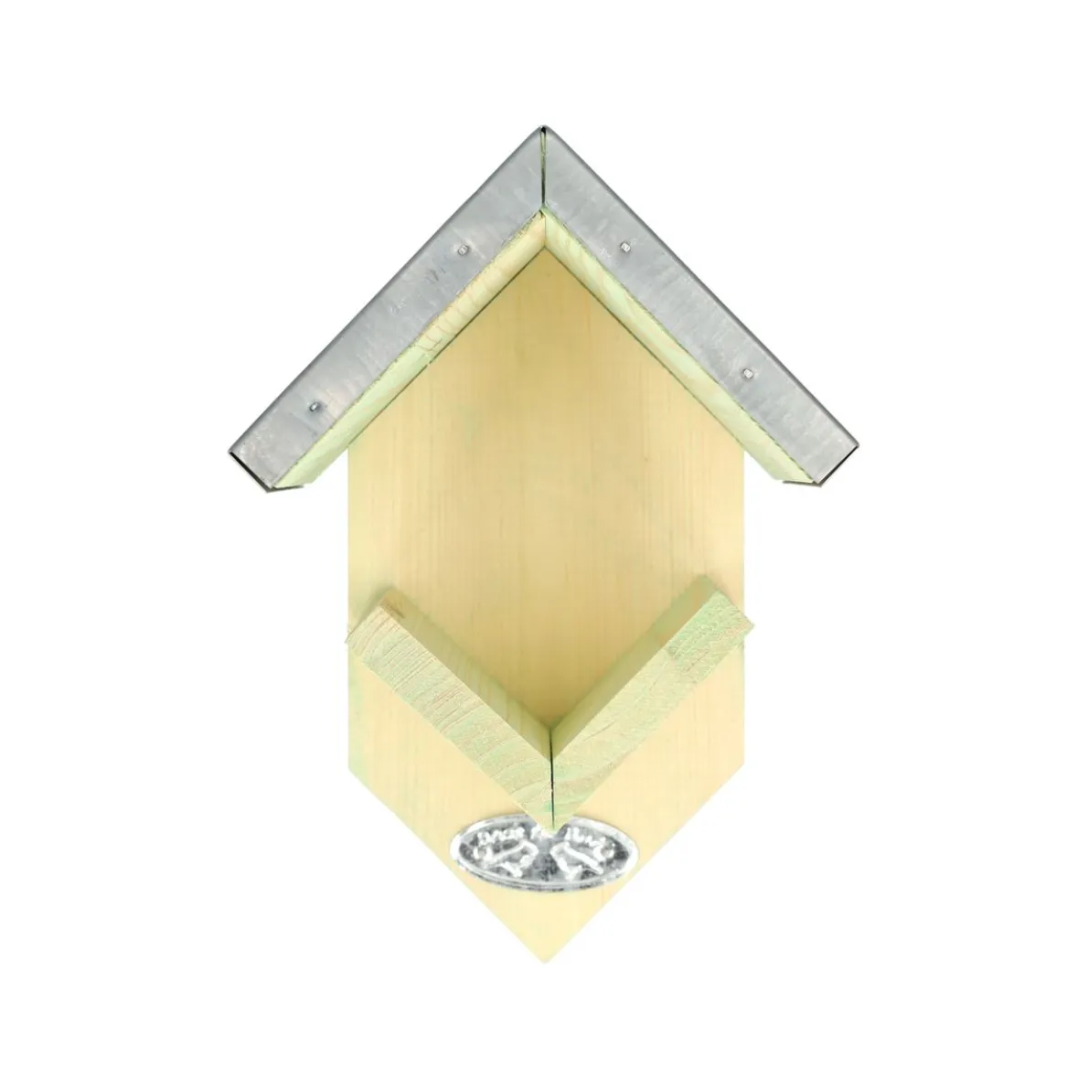 Voederhuis voor pindakaaspot, vurenhout