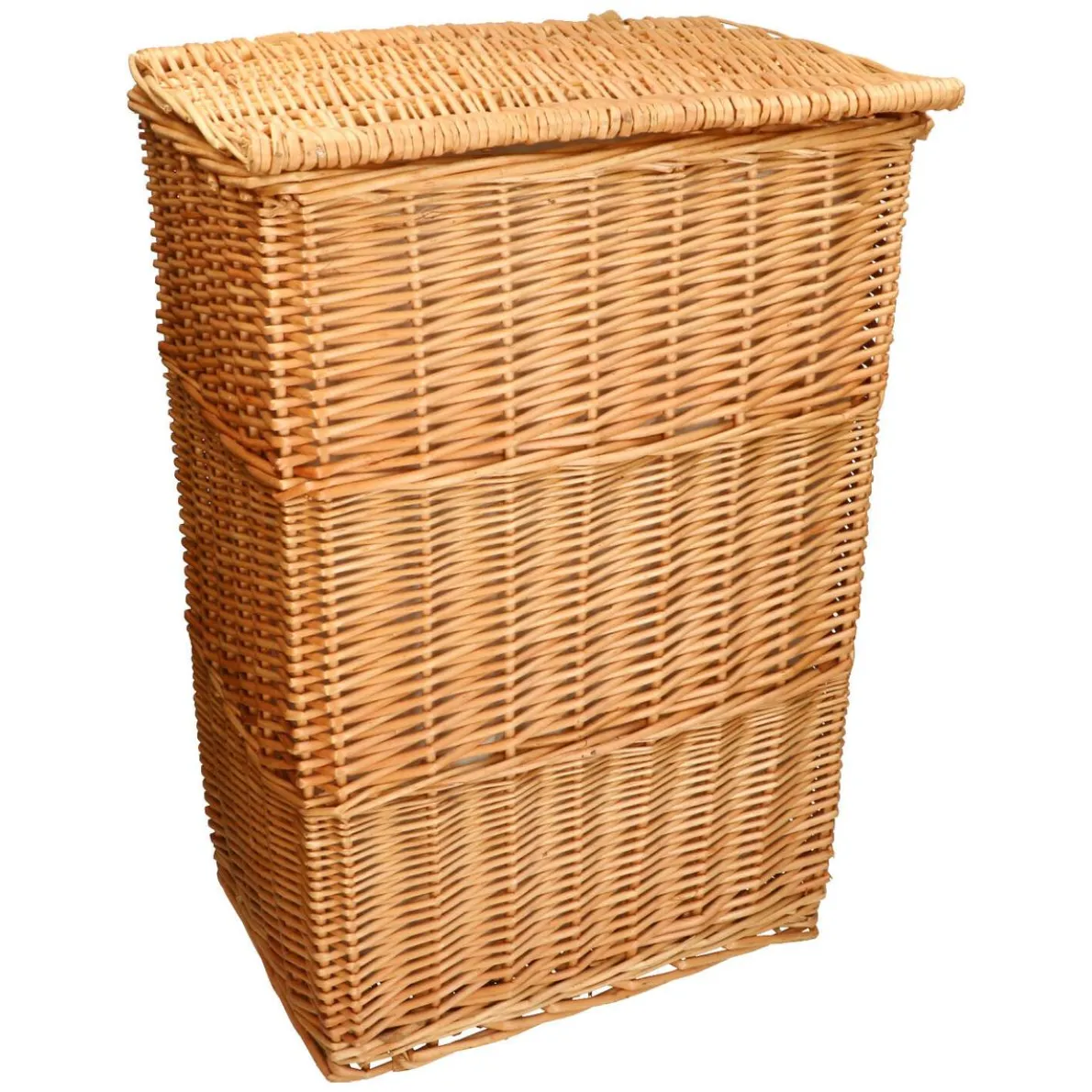 Wasmand recht, wilgenteen, met voering, groot