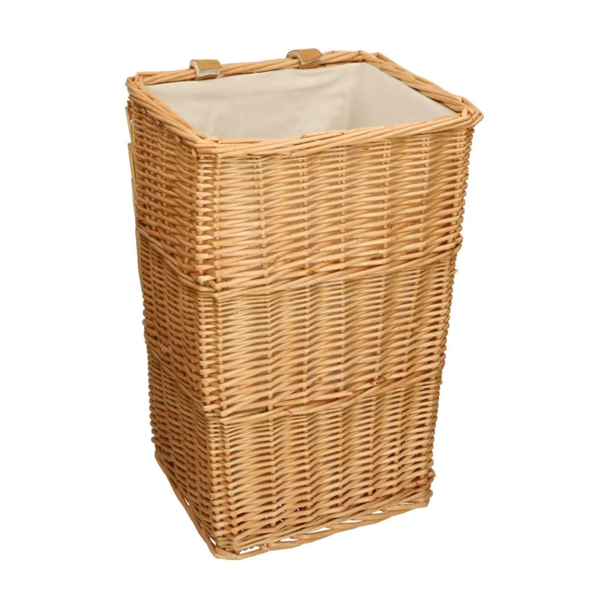 Wasmand recht, wilgenteen, met voering, middel