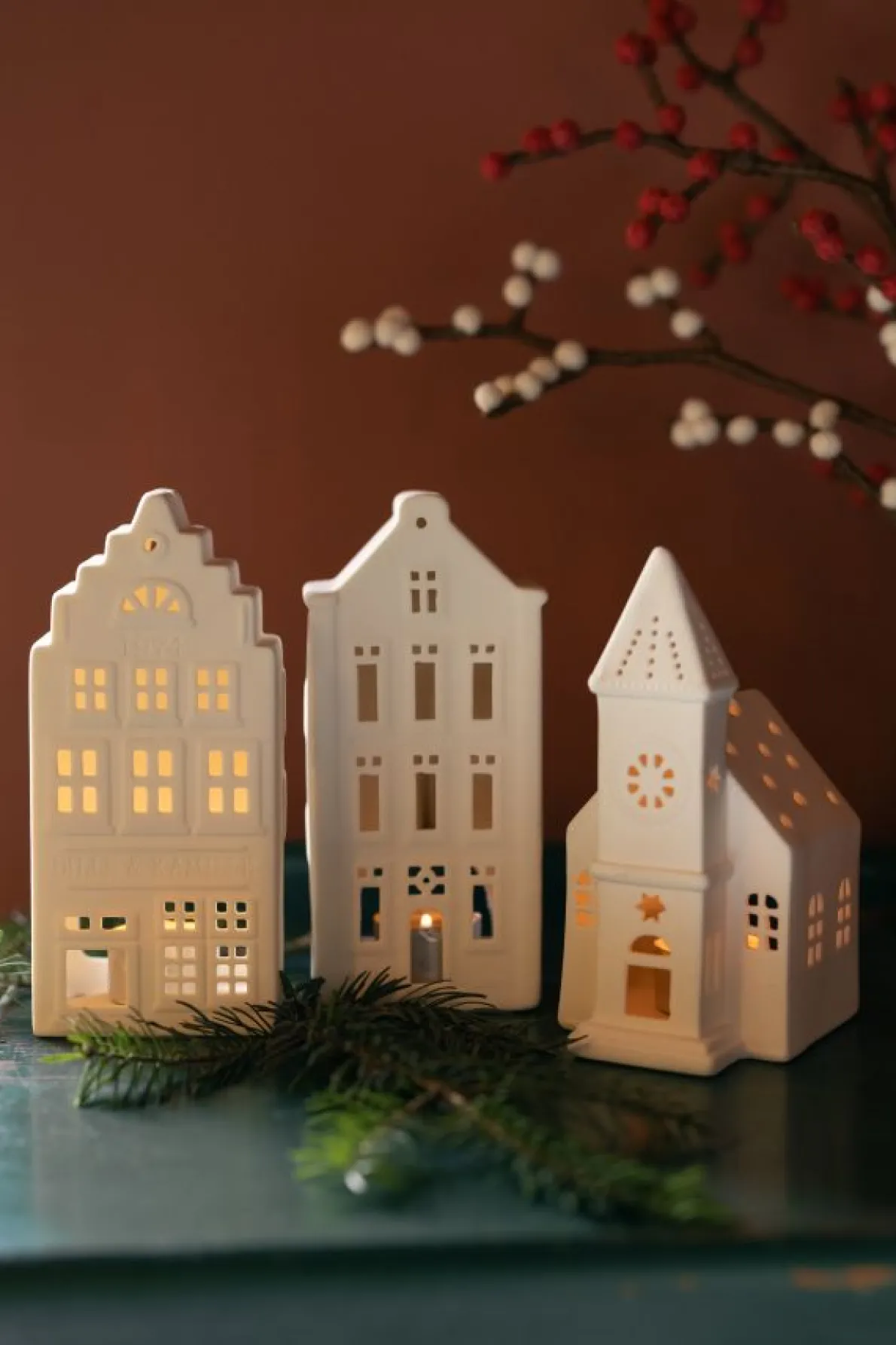 Waxinelichthouder, Dille & Kamille-winkel 50 jaar, porselein, 18,5 cm