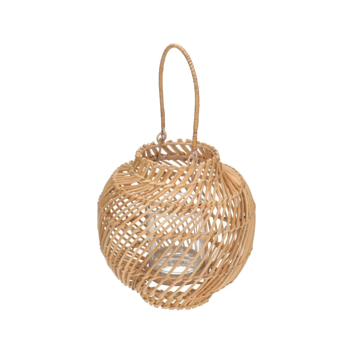 Windlicht twist, rotan, klein
