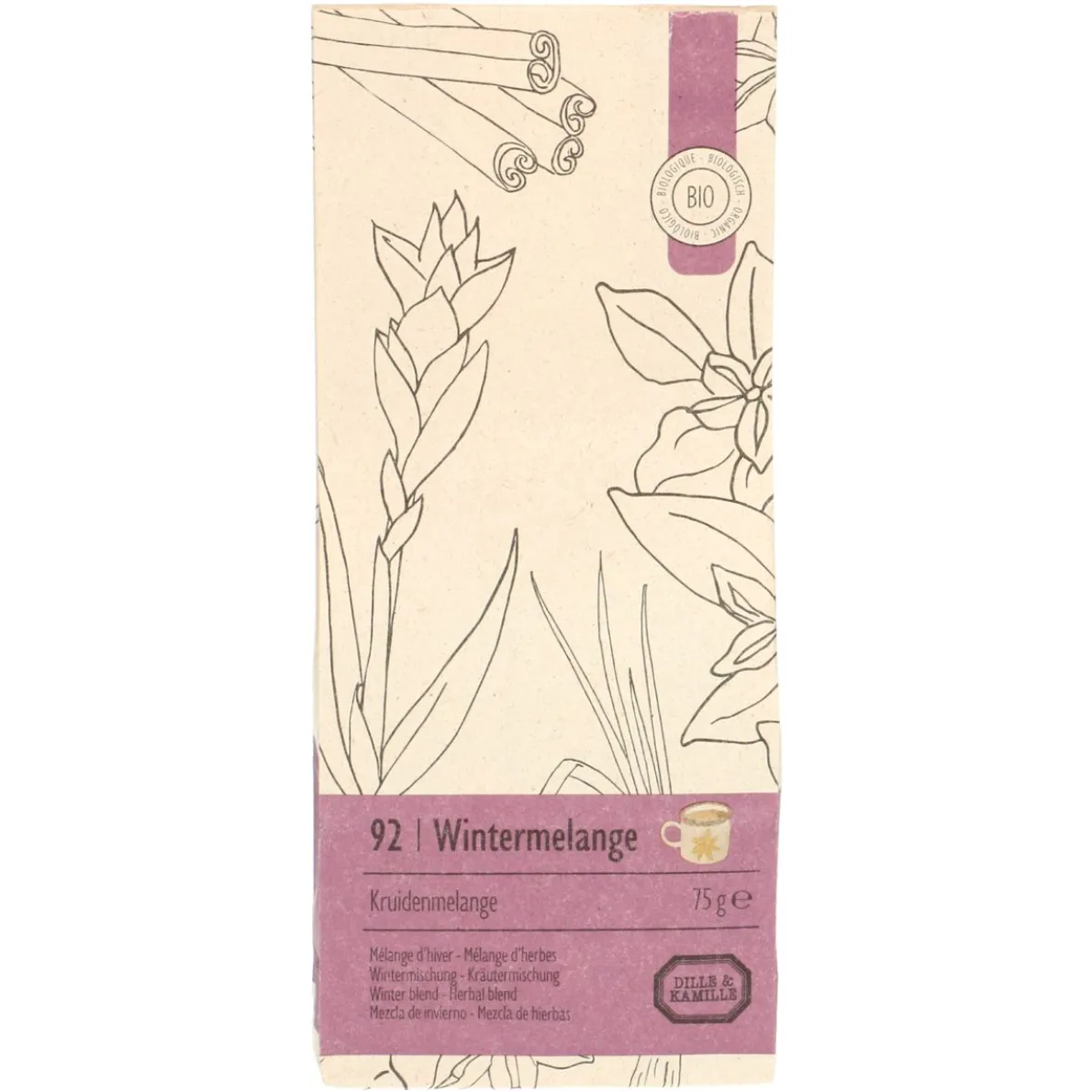 Wintermelange, kruidenmelange, zakje, biologisch, 75 gram